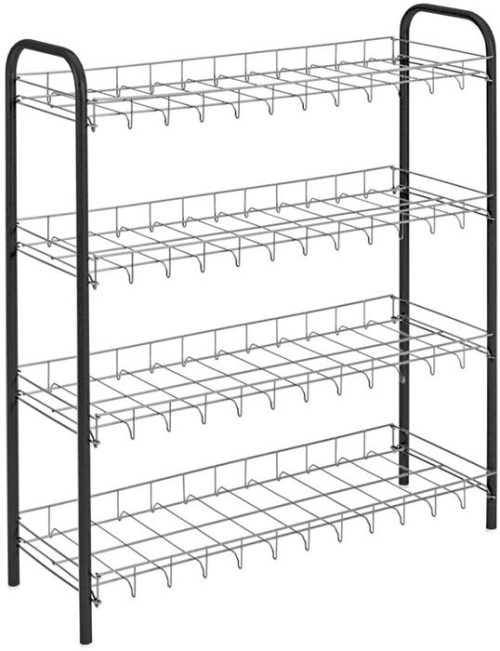 Metaltex Schuhregal Sprinter 4 Etagen schwarz - Möbelzubehör