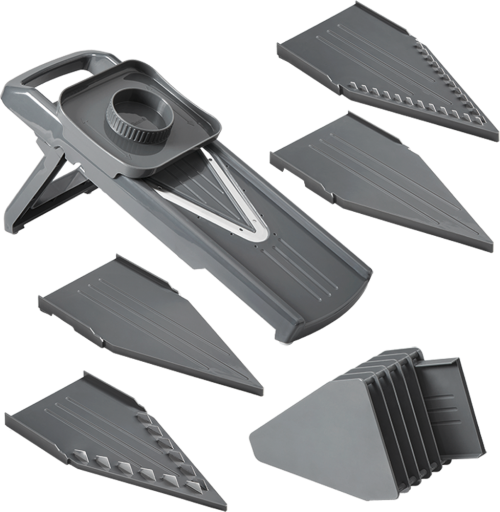 Metaltex Slice-V Universalreibe mit 5 auswechselbare Einsätze - Sonstiges Küchenzubehör