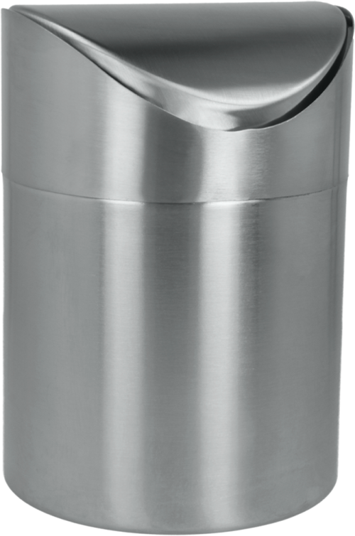 Metaltex Tisch-Abfallbehälter aus rostfreiem Edelstahl 1,5 Liter - Abfallbehälter