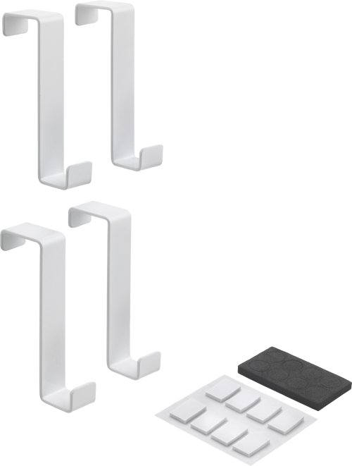 Metaltex Türhaken 4er Set weiß - Halterungen und Befestigungen