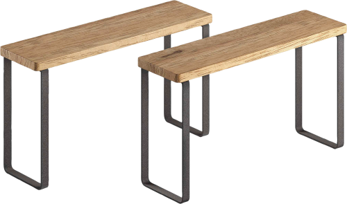 Metaltex York LAVA 2er-Set Gewürzregale 1-Etage 27 x 8 x 16 cm - Behälter und Halterungen