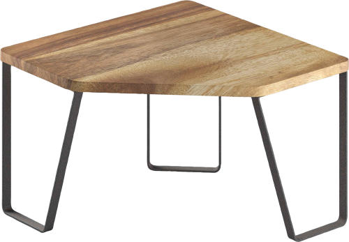 Metaltex York LAVA Eckregal 1-Etage aus Akazienholz 25 x 25 x 16 cm - Behälter und Halterungen