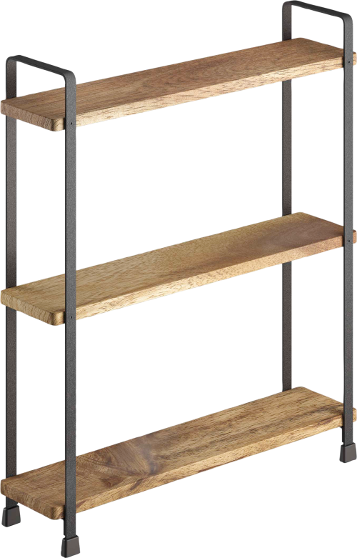 Metaltex York LAVA Gewürzregal 3-Etagen aus Akazienholz 34 x 8 x 38 cm - Behälter und Halterungen