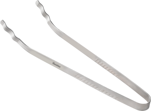 Metaltex gebogene Grillzange aus Edelstahl 35 cm - Grillbesteck