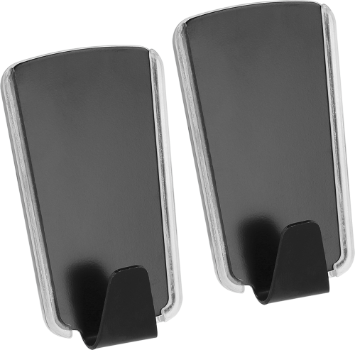 Metaltex pullCLEAN Inox Klebehaken trapezförmig 2 Stück schwarz - Halterungen und Befestigungen