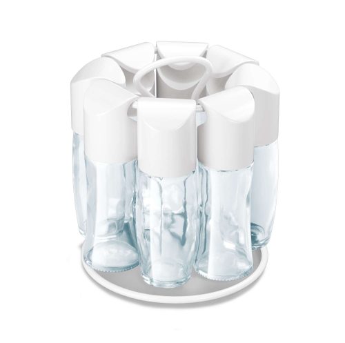 Metaltex spice-8 Gewürzständer weiß - Gewürzstreuer & Flüssigkeitsspender