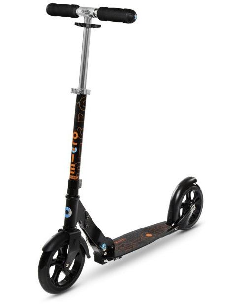 Micro Black/White klappbarer Scooter Schwarz - Outdoor Mobilität