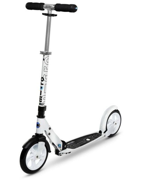 Micro Black/White klappbarer Scooter Weiß - Outdoor Mobilität
