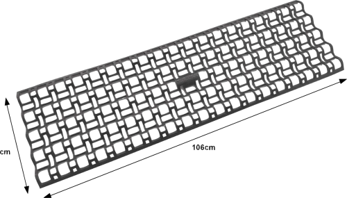 Milenco Gripmatte mit Gitterprofil 106 x 33 cm 2 Stück - Stufen- & Ausgleichskeile