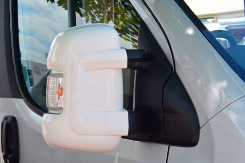 Milenco Spiegel Schutzkappe für Fiat Ducato, Peugeot Boxer und Citroen Relay 2 Stück Weiß - Ersatzteile Fahrzeug
