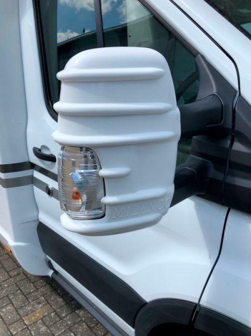 Milenco Spiegelschutz Stoßstangen für Ford Transit Mark 8 Weiß - Zubehör Caravanspiegel