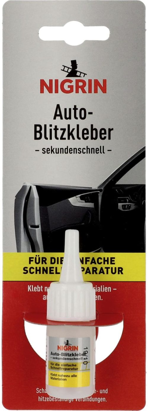 Nigrin Auto Blitzkleber sekundenschnell 10 g - Klebstoffe & Dichtmittel