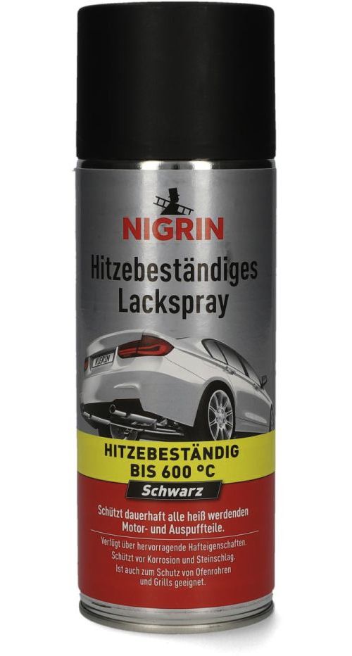 Nigrin Hitzebeständiges Lack-Spray - schwarz 400 ml - Außenbereich & Lack
