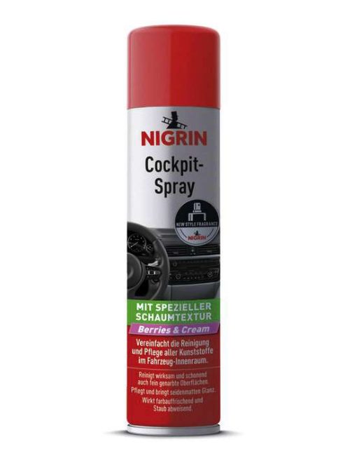 Nigrin New Style Fragrance Cockpit Spray - Berries & Cream 400 ml - Innenbereich & Scheiben