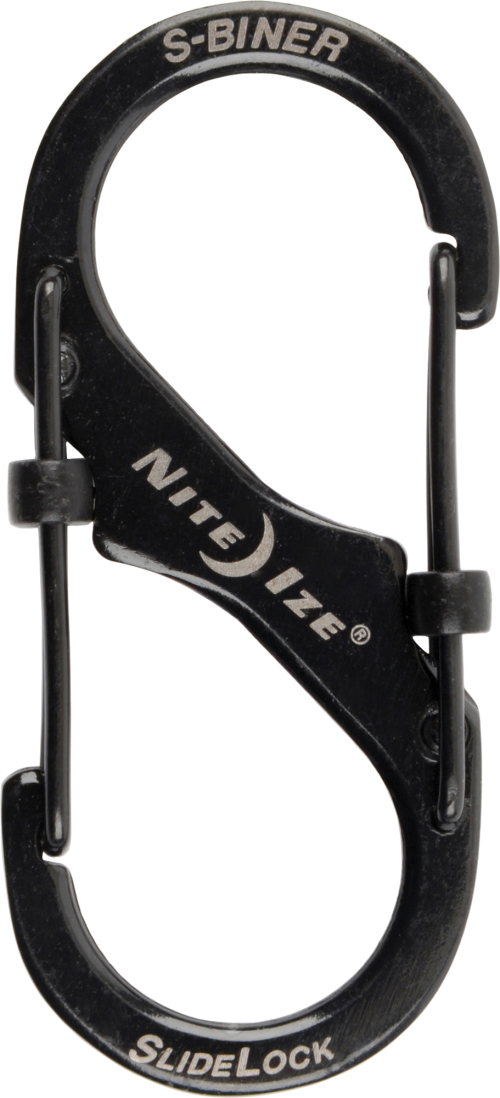 Nite Ize S-Biner SlideLock - Gr. 2, schwarz - Ladungssicherung & Befestigung