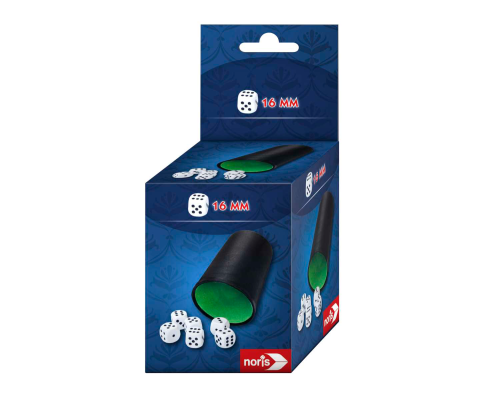 Noris Würfelbecher mit 6 Würfeln - Spielsachen