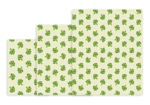 Nuts Innovations Bienenwachstuch 3er Set Gemüse - Lebensmittelbehälter / Vorratsdosen