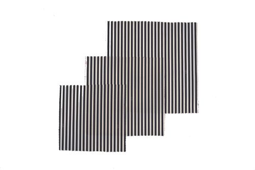 Nuts Innovations Bienenwachstuch 3er Set Streifen schwarz/weiß - Lebensmittelbehälter / Vorratsdosen