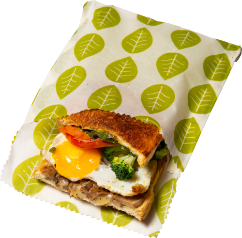 Nuts Innovations Sandwich und Snack Beutel Vegan 2er Set Grüne Blätter - Lebensmittelbehälter / Vorratsdosen