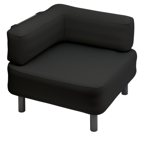 One Bar Element 1 L-Rückenlehnenbezug black - Polster & Sitzauflagen