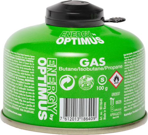 Optimus Universal-Gaskartusche mit Schraubgewinde & Schutzkappe 100 g - Gaskartuschen