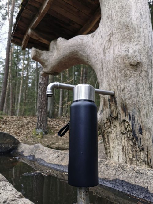 Origin Outdoors PureSteel Isolierflasche 1 Liter schwarz - Isolierflaschen & Isobehälter