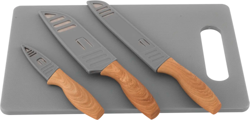 Outwell Caldas Messerset 3-teilig inklusive Schneidebrett  - Kochbesteck