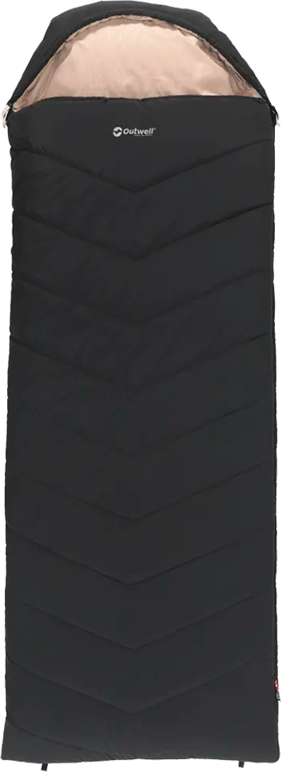 Outwell Caldera Supreme Deckenschlafsack 220 x 80 cm schwarz inklusive Kissen - Schlafsäcke