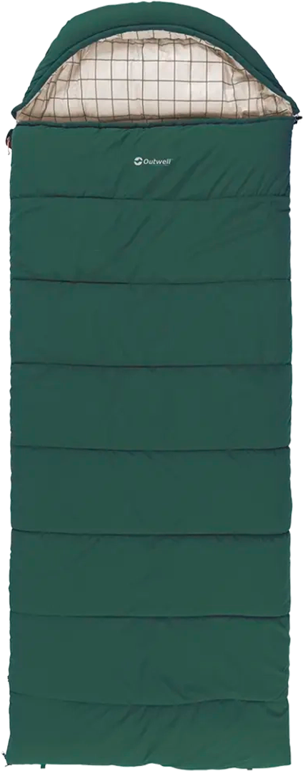 Outwell Camper Prime Schlafsack grün Reißverschluss rechts 235 x 90 cm - Schlafsäcke