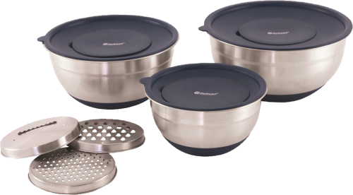 Outwell Chef Bowl Set Schüsselset / Reibenset inklusive Deckeln 9 teilig - Behälter