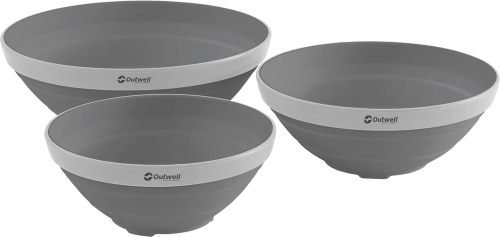 Outwell Collaps Bowl faltbare Schüsseln 3er-Set grey mist - Schüsseln & Schalen