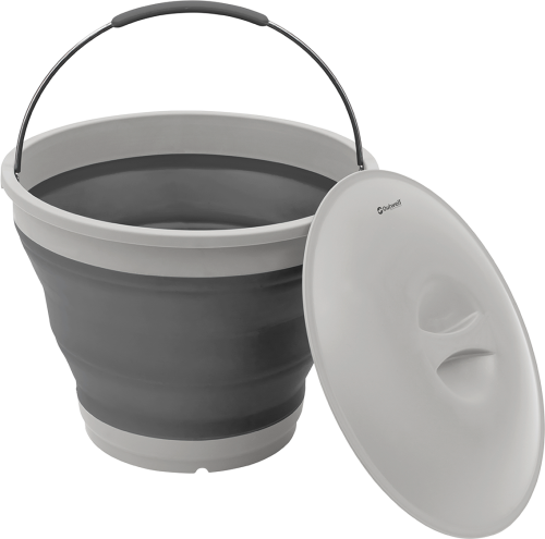 Outwell Collaps Eimer mit Deckel 7,5 Liter grey mist - Behälter