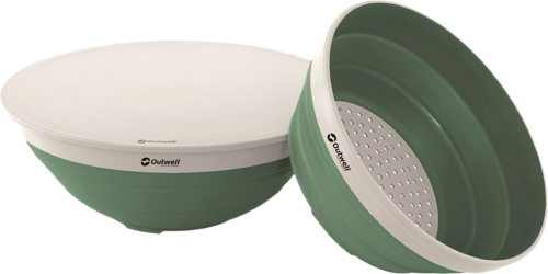Outwell Collaps Schüssel und Sieb Set 3 teilig shadow green - Faltgeschirr und Faltschüsseln
