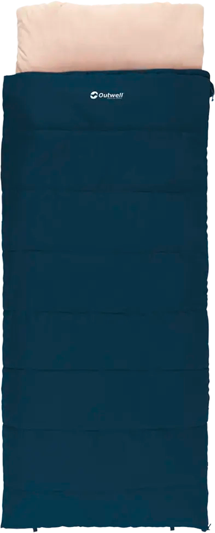 Outwell Contour Lux Deckenschlafsack  220 x 85cm Reißverschluss links dunkelblau - Schlafsäcke