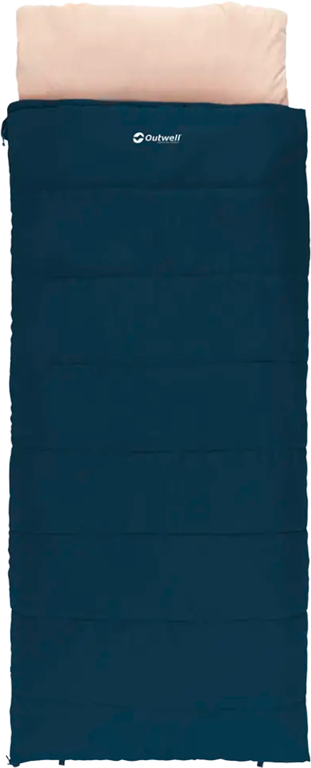 Outwell Contour Lux Deckenschlafsack 220 x 85cm Reißverschluss rechts dunkelblau - Schlafsäcke