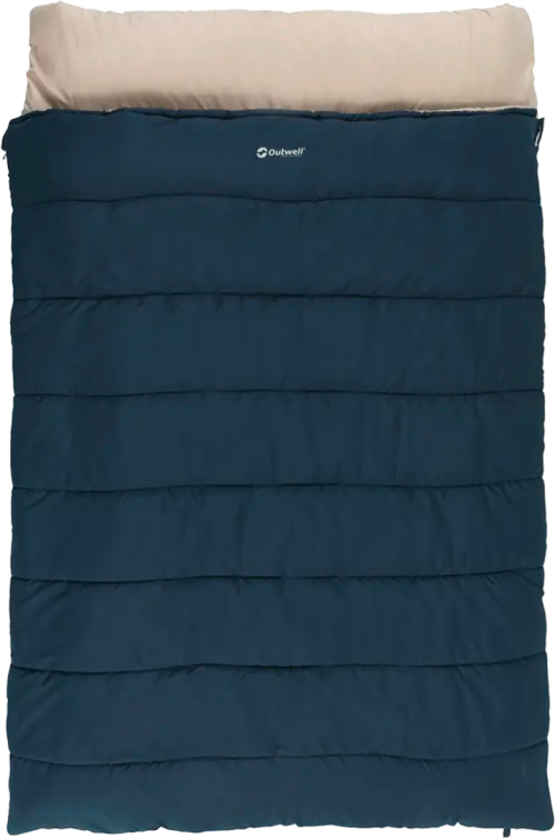 Outwell Contour Lux Double Deckenschlafsack für 2 Personen 220 x 145 cm inklusive zwei Kissen - Schlafsäcke