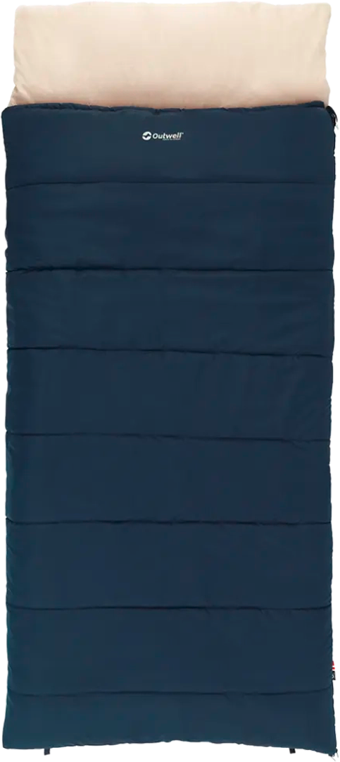Outwell Contour Lux XL überbreiter Deckenschlafsack 220 x 145 cm inklusive Kissen - Schlafsäcke