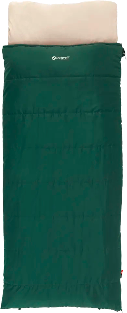 Outwell Contour Prime Deckenschlafsack 220 x 85 cm Reißverschluss links grün - Schlafsäcke