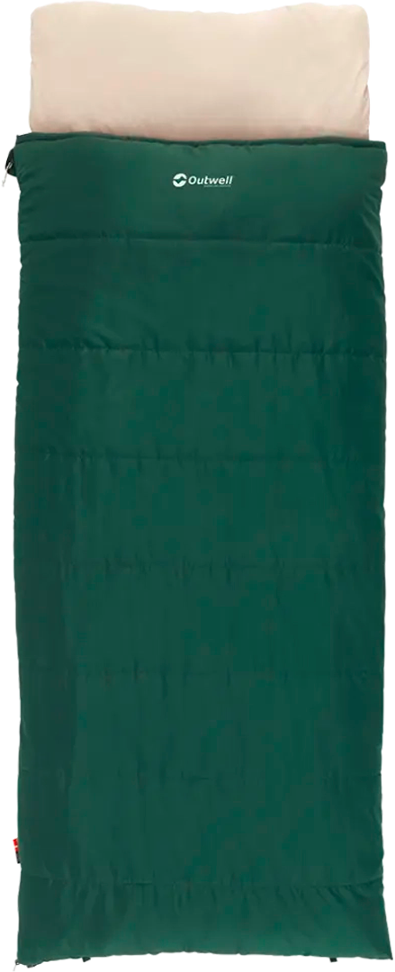 Outwell Contour Prime Deckenschlafsack 220 x 85 cm Reißverschluss rechts grün - Schlafsäcke