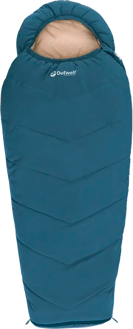 Outwell Convertible Junior Mumienschlafsack verlängerbar für Kinder bis 140 - 170 cm Blue Lake  - Schlafsäcke