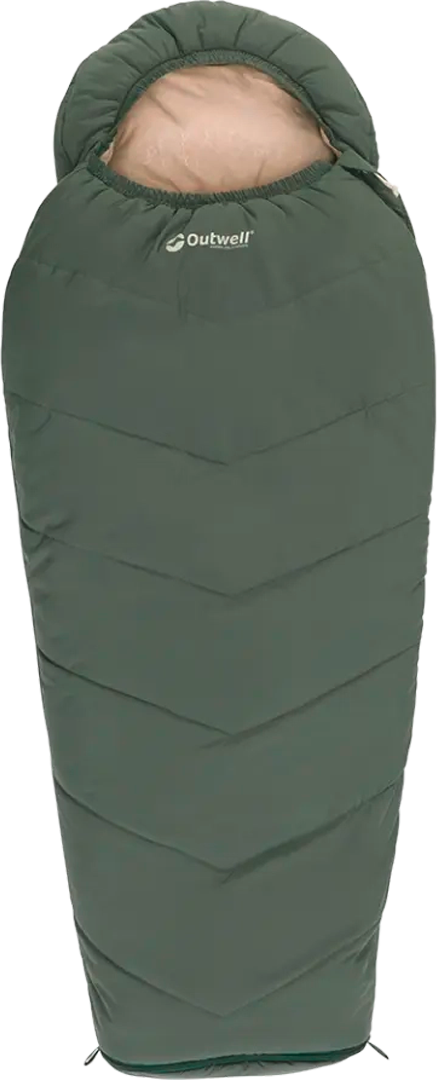 Outwell Convertible Junior Mumienschlafsack verlängerbar für Kinder bis 140 - 170 cm Dusty Green - Schlafsäcke