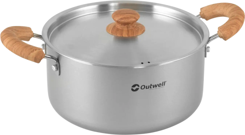 Outwell Feast Aluminiumtopf mit Keramikbeschichtung 3 Liter beige Griffe - Camping-Töpfe