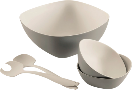 Outwell Gala Salatgeschirrset 5 teilig grau/beige - Schüsseln & Schalen