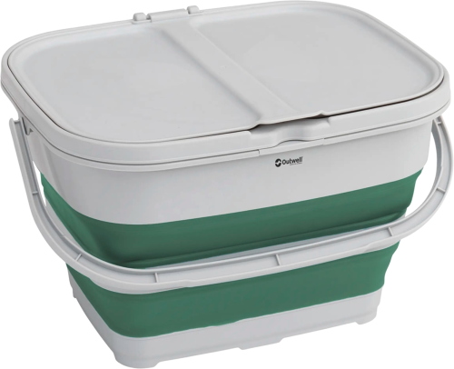 Outwell Recycleit Eimer mit 2 Fächern 45,5 x 34 x 28 cm shadow green  - Abfallbehälter