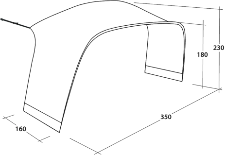 Outwell Wakefield Tent Connector für Verbindung des Wakefield Shelter mit Zelt L - Pavillons & Tarps