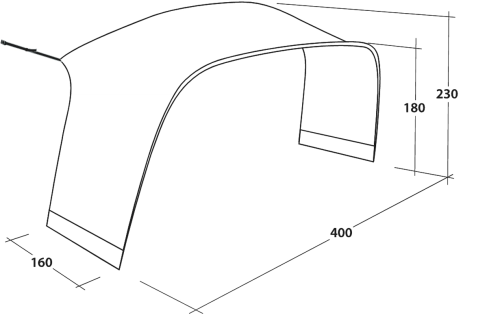 Outwell Wakefield Tent Connector für Verbindung des Wakefield Shelter mit Zelt XL - Pavillons & Tarps