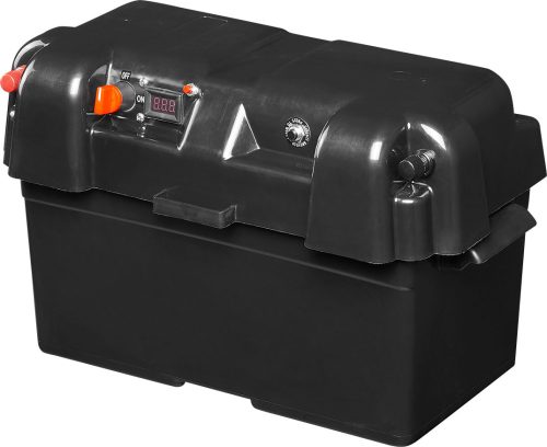 PAT Batteriebox V02 mit USB-Steckdose, 12V-Steckdose & Voltmeter IP44 - Zubehör Batterien