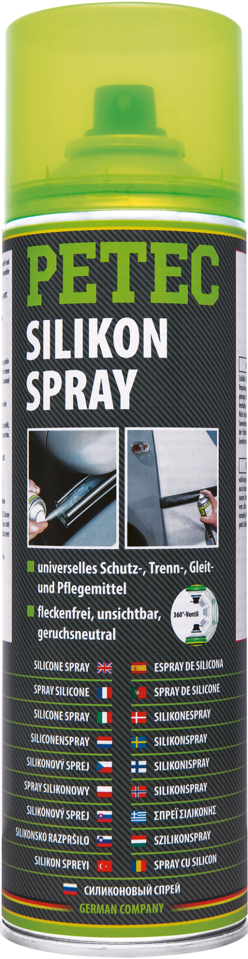 PETEC Silikonspray Pflegespray Transparent 500 ml - Technik & Wartung