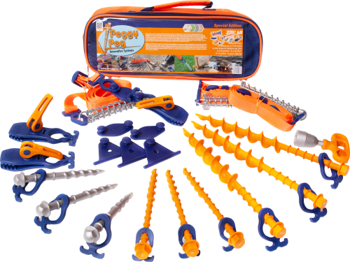 Peggy Peg Abspannset 270° - Zeltheringe & Abspannmaterial