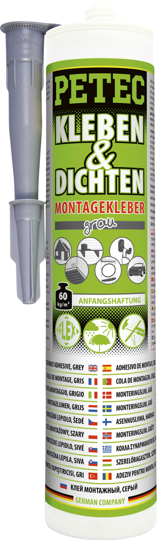 Petec Kleben und Dichten Montagekleber grau 290 ml - Klebstoffe & Dichtmittel